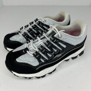 Avia Girls GMAI40ES100 Black Elevate Retro Lace Up Fabric Size 1 Athletic Shoes